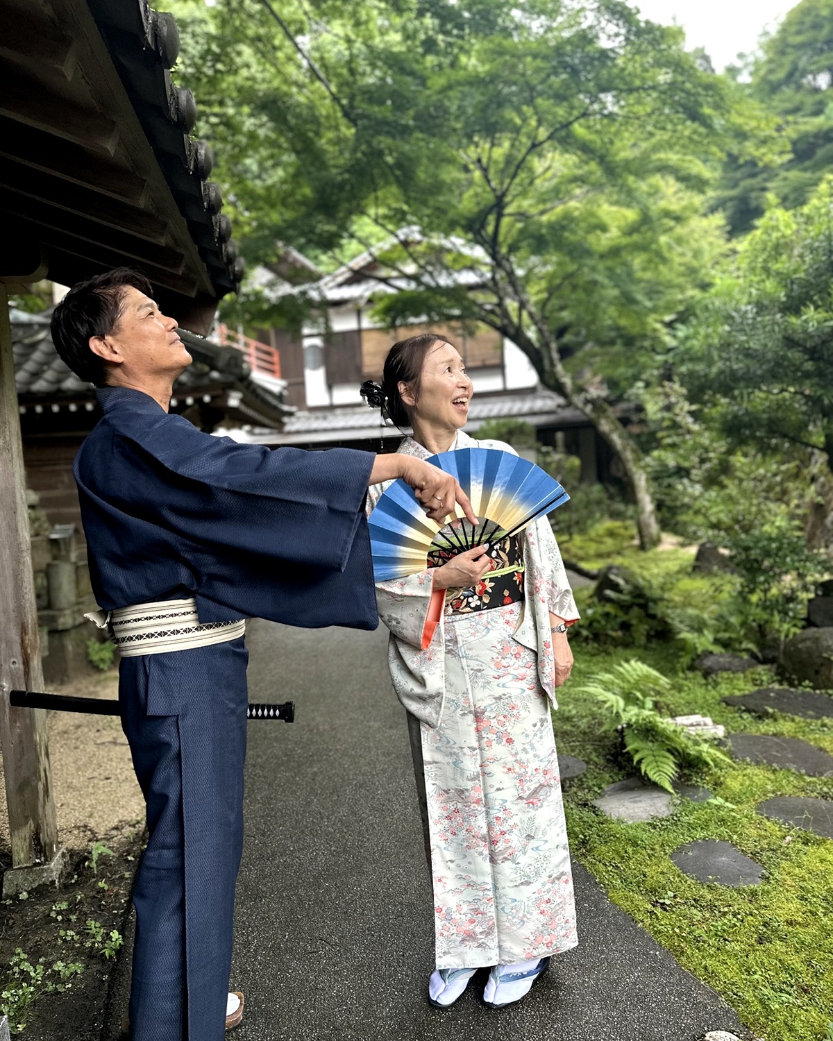 着物姿で広島を楽しむHiroshi and Noriko